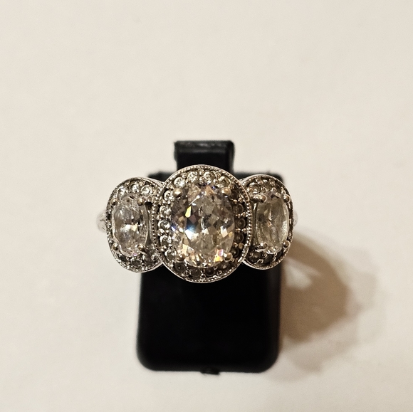 Tacori Diamonique Epiphany in Bloom Platinum Clad 925 Ring Size … - Picture 12 of 16